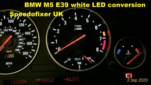 bmw e39 m5 speedo white LED conversion